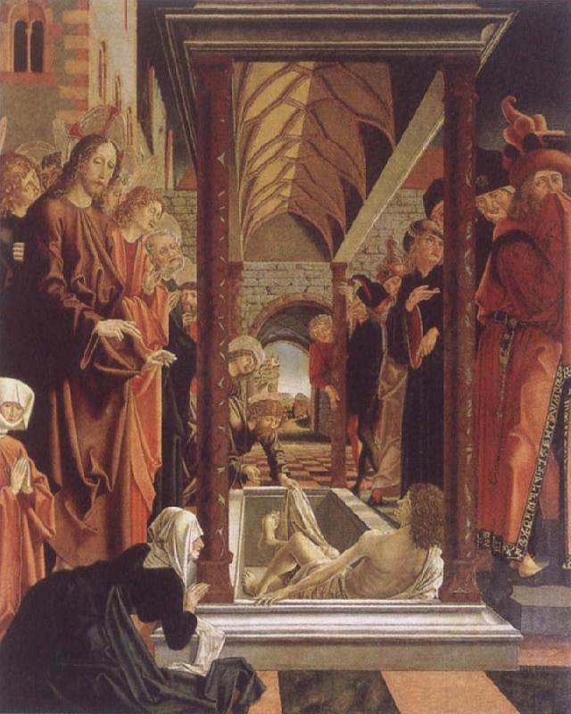 PACHER, Michael Resurrection of Lazarus oil painting image